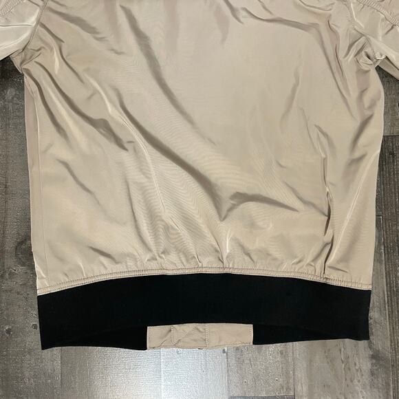 Hollister Classic Bomber Jacket Water Resistant Tan Black Zip Front Men’s sz M - Picture 14 of 16